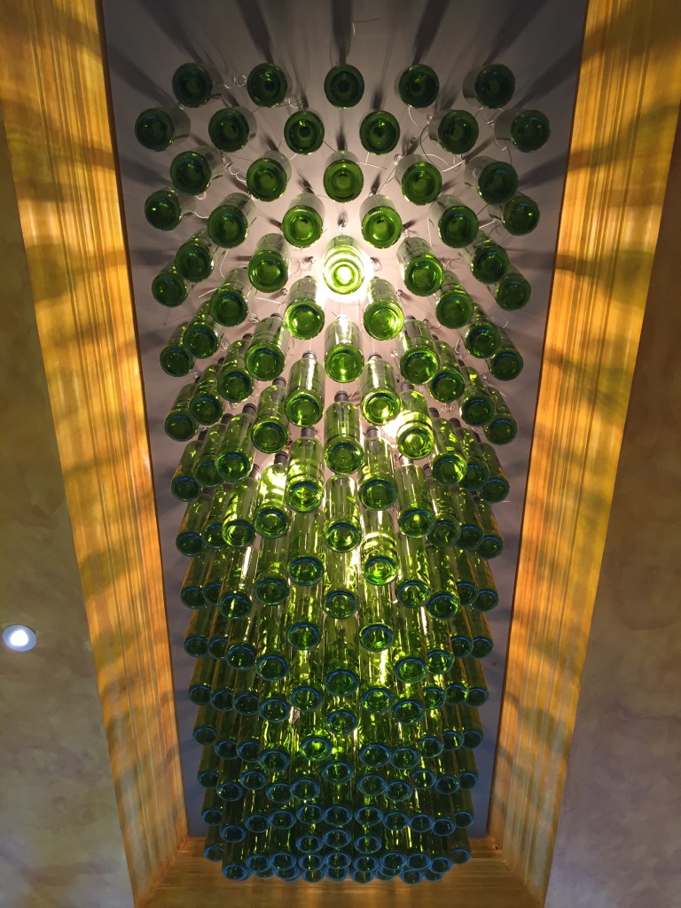Bottle chandelier